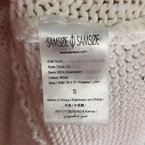 Samsoe & Samsoe Chub LS Sweater Knit White Size Small - Picture 4 of 8